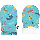 American Trends Lined Fleece Toddler Mittens Winter Warm Gloves Child Ski Waterproof Snow Baby Mittens for Boys Girls