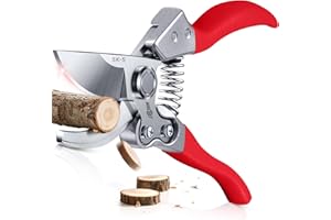 DECERK Professional Bypass Pruning Shears, Ultra Sharp Garden Scissors & Clippers, Effortless 3/4" Branch Clippers