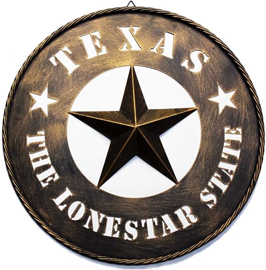 Amazon Com 24 Metal Barn Star Wall Decor Dark Brown Texas Lone