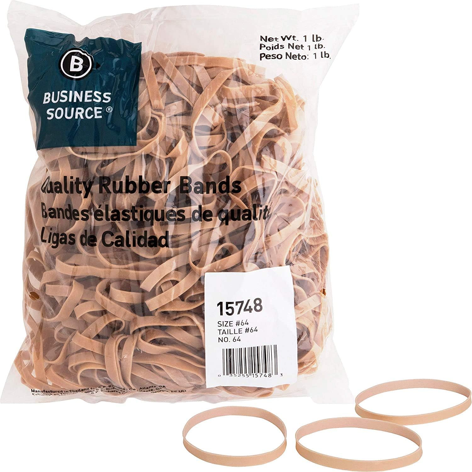 Business Source Size 64 Rubber Bands (15748) : Office Products