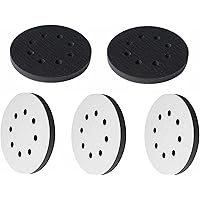 5-Inch 8 Holes Interface Pad Hook and Loop 5" Soft Density Sponge Cushion Buffer Sanding Pad, Universal Backing Cushion for O