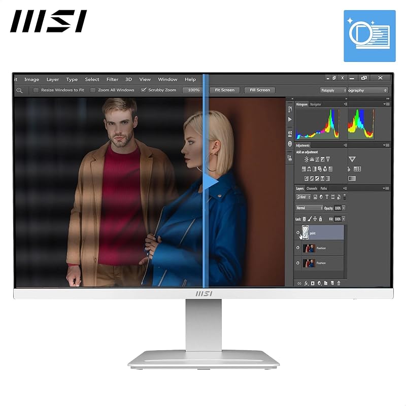 PRO MP273WA E14A Monitor PC 27" FHD, 1920x1080 IPS, 144 Hz, 1 ms, HDR Ready, Adaptive-Sync, Eye Care, Altoparlanti Integrati, HDMI 2.0, DP 1.2a, Senza Cornice, Inclinabile, VESA Mount, Bianco