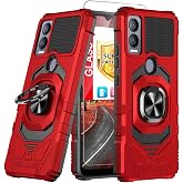 TJS Compatible for Cricket Magic 5G Phone Case, AT&amp;T Propel 5G Case (Red)