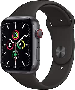Apple Watch SE (GPS + Cellular, 1.57 pulgadas) reloj inteligente con caja  de aluminio color gris espacial y correa deportiva color negro (renovado) :  Electrónica - Amazon.com