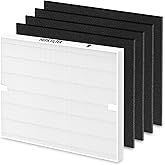 AP-1512HH Replacement Filter for Coway Airmega AP-1512HH and 200M Series Air Purifiers, Funmit 1 True HEPA Filter and 4 Activated Carbon Pre-Filters, Compared to Part # 3304899