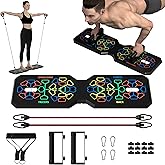 Readaeer Push Up Board for Men,Pushup Board with Resistance Bands Portable Multi-Function Foldable Push Up Bar, Strength Trai