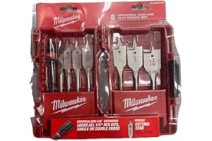 Milwaukee 49-22-0175 Universal Quik-Lok Flat Boring Set, 8-Piece