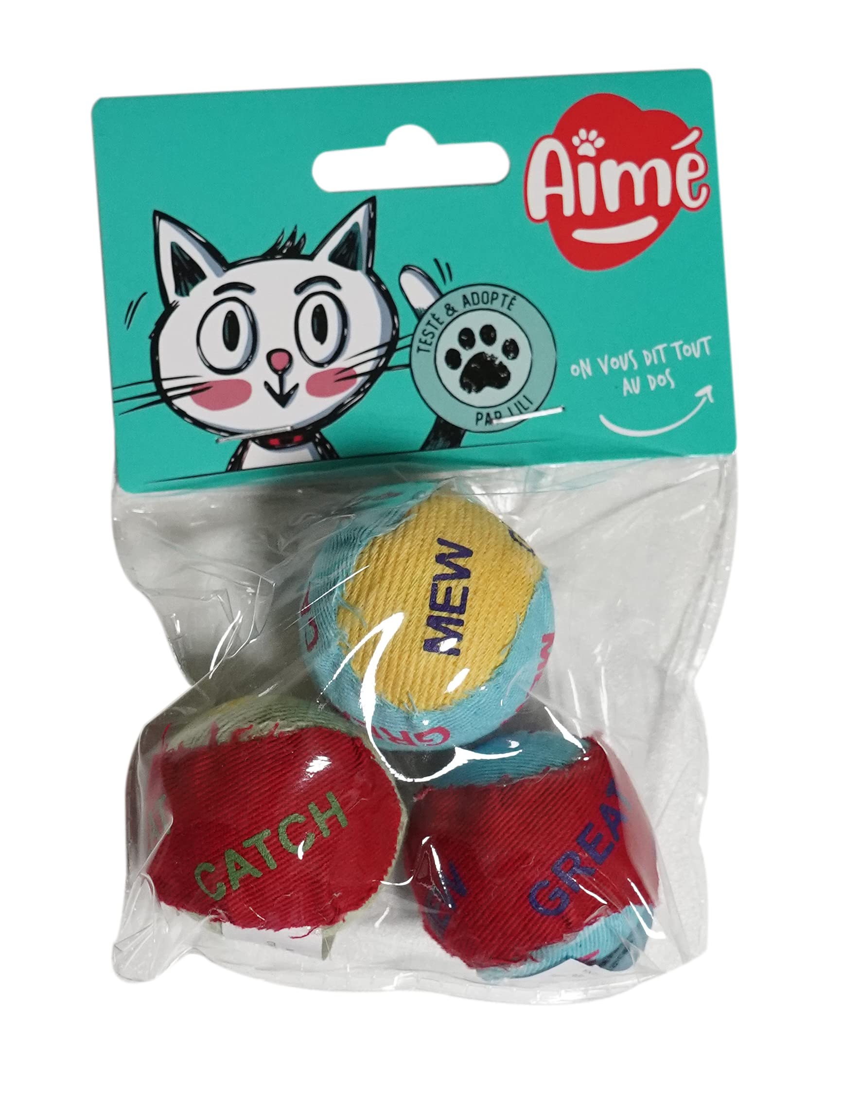 Aime Burlap Balls Cat Toy - Pack of 3