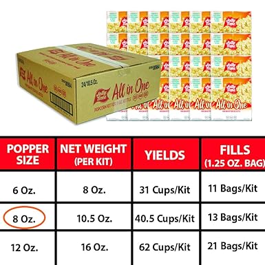 JOLLY TIME Kit todo en uno para 8 oz. Máquina de palomitas ...