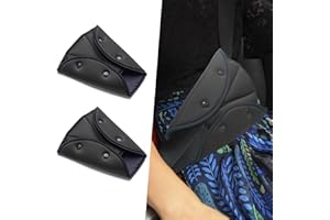 Jawmoy 2 PCS Car Seat Belt Adjuster, Car Protective Safety Strap for Kids, Short Adults, Auto Shoulder Neck Strap Adjuster, Universal Soft Cotton Seat Belt Adjuster (Black)