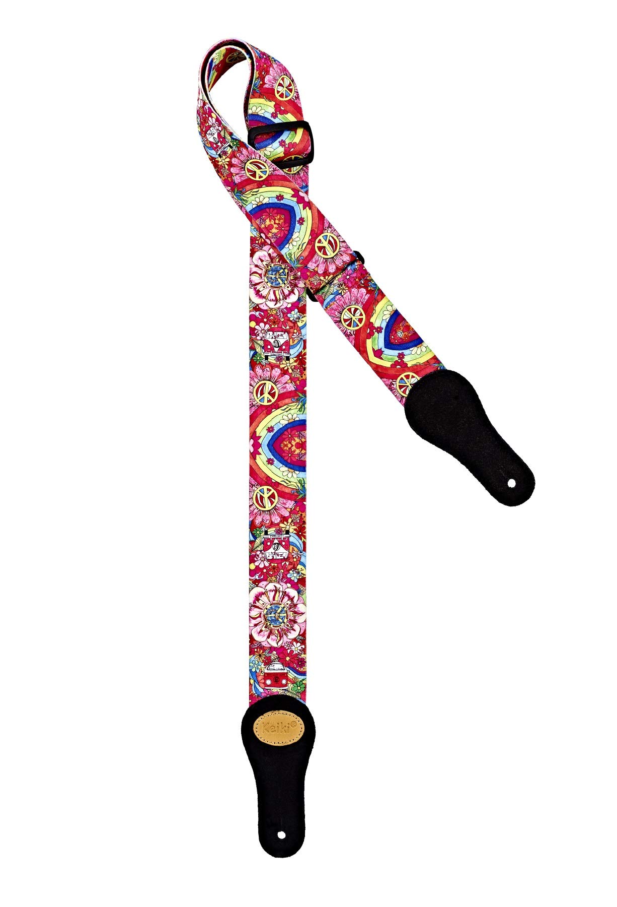 ORTEGA Nylon Guitar Strap with Suede - 50mm Peace 68 (KNS-68)