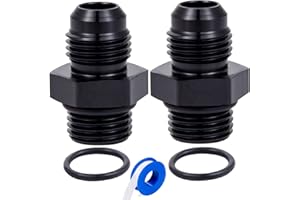 Breezliy 6AN Male Flare to AN6 ORB Male O-Ring Fitting Adapter 2PCS (2PCS 6an ORB to 6an)