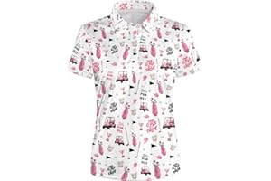 HUURAY Womens Golf Shirt Women Polo Shirts Golf Outfits for Women Golf Gifts for Golf Lover Shirts for Women Golf Apparel