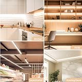 Qsmile LED Batten Light 4ft 18W 2000lm UK Plug 4 Pack 4000K Workshop view 7