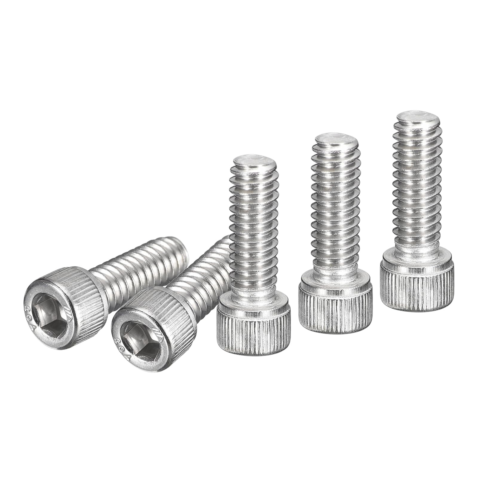 DTGN 1/4-20x5/8" Socket Head Cap Screws Bolts, 30Pcs 304 Stainless Steel 18-8, Machine Hex Socket Screw, Hex Drive, Bright Finish, UNC Coarse Thread Fully Threaded