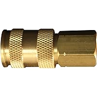 Milton Industries S-766 HI-Flo V-Style' A, M, V-Feet 3/8-Inch Brass Body