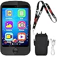Smart Phone for Kids Toys, Touchscreen Toy Phone for Girls Boys, Kids Phone with Games Interactive Learning Toys for 3 4 5 6 7 8 9 10 Year Old Christmas Birthday Gifts Black