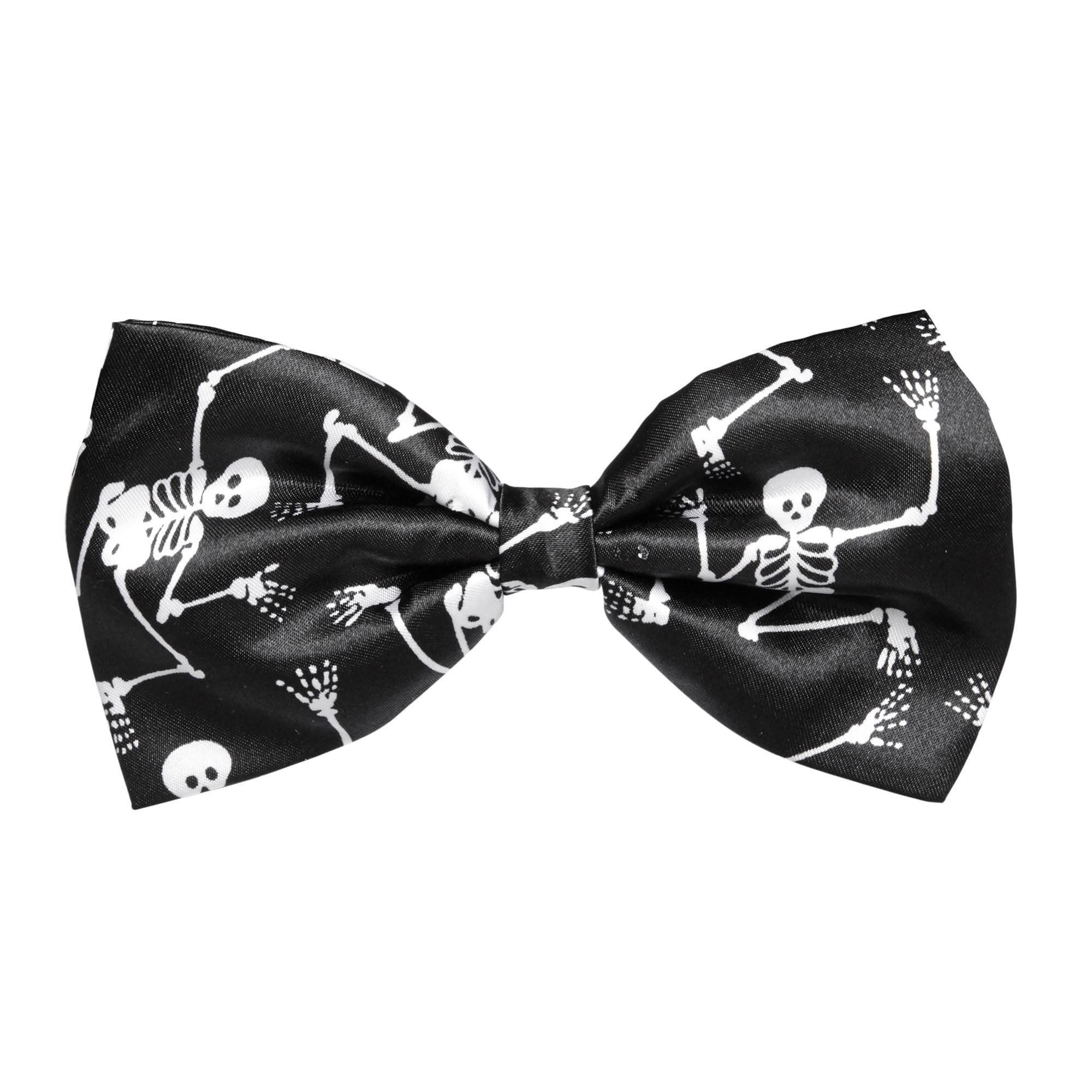 W WIDMANN MILANO Party Fashion - Unisex Skeleton Bow Tie, Dark, Gothic, Skulls, Halloween, Carnival, Theme Parties