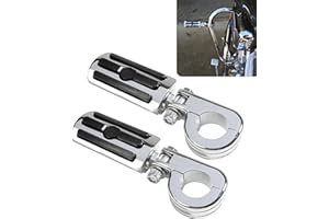 UBOG Highway Pegs,Motorcycle Foot Pegs,Car Accessories 1-1/4"Motorcycle Highway Pegs,Crash Bar Foot Pegs,Multi Angle Adjustable Highway Pegs,Suitable for 1.25" Engine Foot Pegs Bracket Clamp
