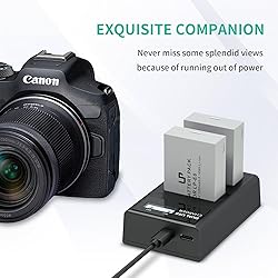 LP LP-E8 Battery Charger, LCD Display & Dual Slot