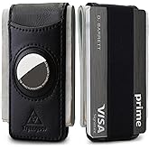 Tryangoos Magnetic Money Clip with airTag Holder,credit card elastic band,Holds to Cash and Cards (Black)