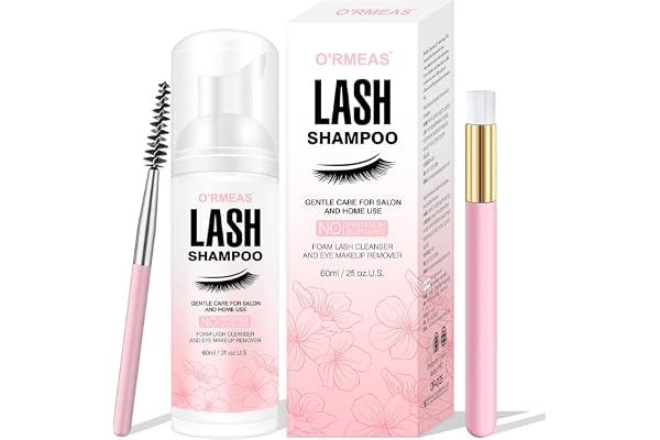 Smarxin Lash Shampoo for Eyelash Foaming Cleansing,Lash Extension Cleanser,Eyelash Extension Remover Nourishing Formula,Makeu