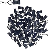 50pcs RC Body Clips with Pull Tabs for All 1/8 1/10 1/12 Scale Traxxas Redcat Axial Arrma HSP Redcat HPI Himoto Tamiya RC Car Truck Buggy Parts (1.2mm Rod Black Clips and Tabs)