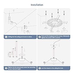 KINGTORO Chandelier Fan,Chandelier Ceiling Fans