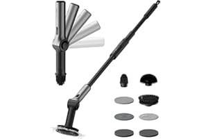 HOTO Flexi™ Cordless Electric Spin Scrubber, Adjustable Angle, Extendable Handle, Smart Display, IPX7 Waterproof, Powerful Cl