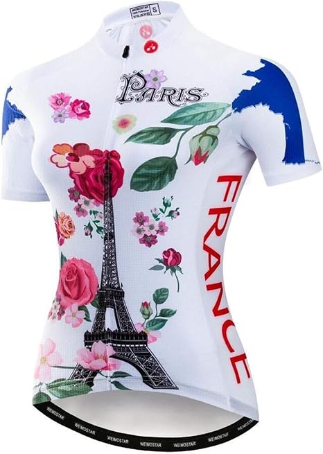Amazon Co Jp メキシコ フランス イタリア 英国 カナダサイクリングジャージ女子プロチームサイクリング服バイクジャージシャツ夏道路自転車服 Annacboy Color France Paris Size Xl ホーム キッチン