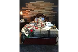 Holydecot Nail-Up Paneling - Real Wood Planks, Rustic Reclaimed Barn Wood for Accent Walls, Brown Gray Combinations, 3 sq. ft