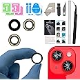 Rear Camera Lens Covers Replacement for iPhone 14/15 & 14Plus/15Plus, GVKVGIH Back Camera Len Glass Replacement with Double-Sided Adhesive & Repair Tool Kit for 14/14plus/15/15plus