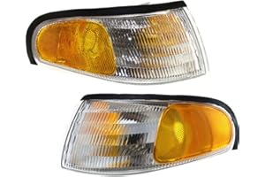 KARPARTS360 For 1994-1998 Ford Mustang Parking Light Driver and Passenger Side Pair DOT Certified For FO2521125