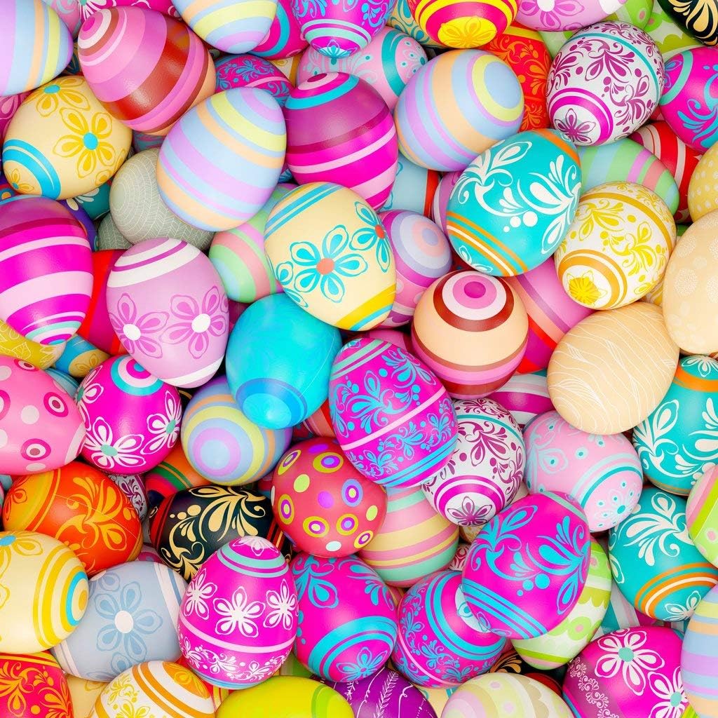 Mini Wooden Jigsaw Puzzle - Easter Eggs - 60 Unique Wooden Pieces by Nautilus Puzzles