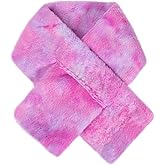 KDVOG Kids Winter Rainbow Scarf Toddler Tie Dye Plush Shawl Warm Scarves Neck Warmer for Girls Boys