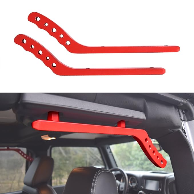 Allinoneparts Rear Red Aluminum Grab Handle Jeep Wrangler