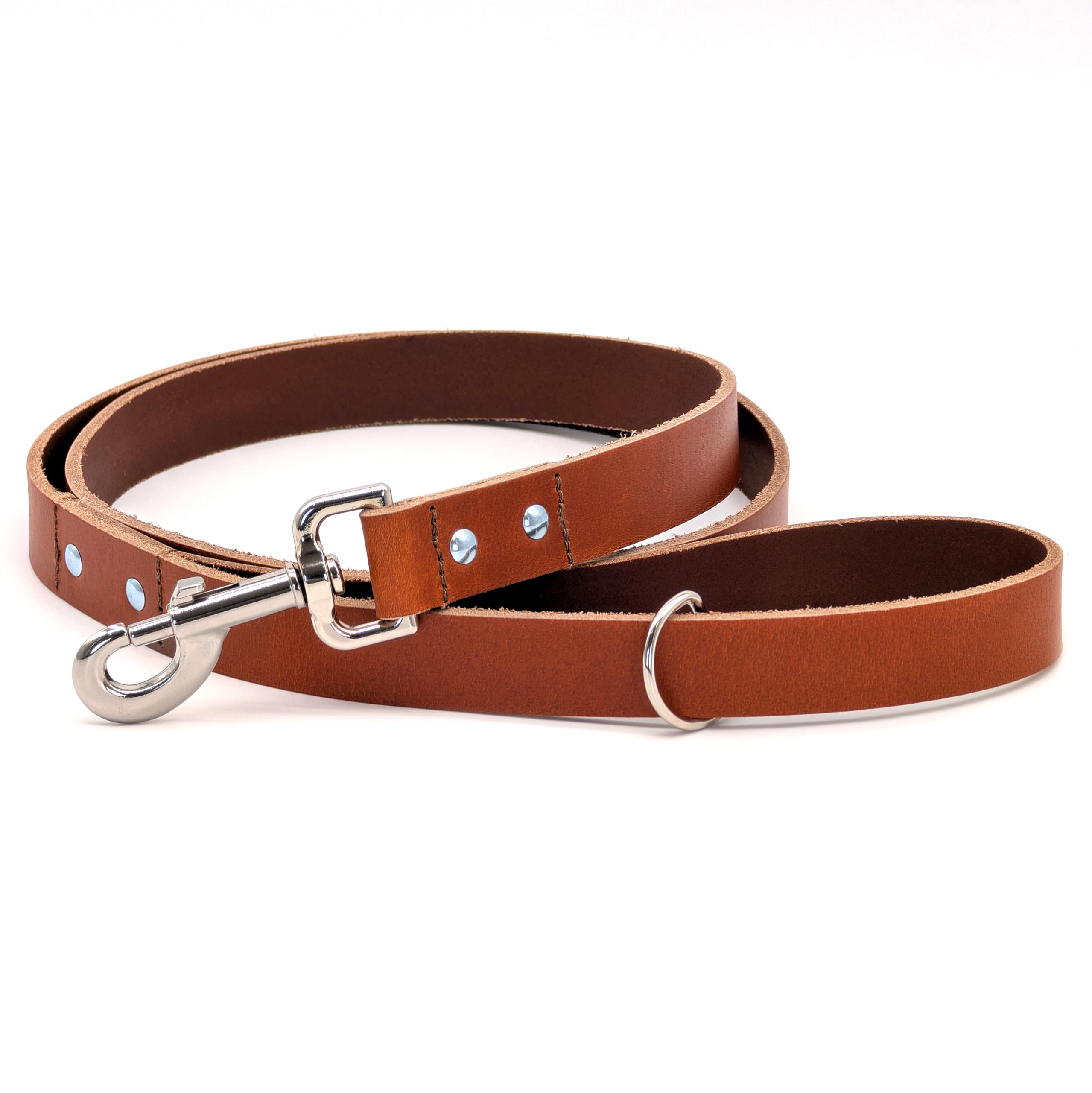 Ashford Ridge Full Grain Leather Dog Lead, Made in England - Tan Medium (1.2m)