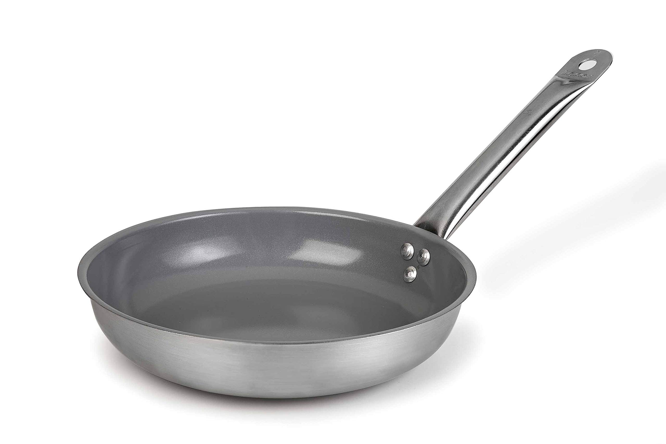 Lacor 51724 Chef Inox Ceram Frying Pan, 24 cm, Grey