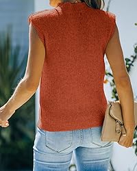 Amarmia Women's Mock Neck Knit Sweater Vest