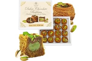Dubai Chocolate Pistachio Baklava with Kataifi – Gourmet Baklava Gift Box | Crispy Kataifi Pastry with Pistachio & Chocolate 
