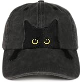InnoBeta Cat Lovers Gifts Baseball Hat for Women Men | Adjustable Black Cat Embroidered Baseball Cap Cat Mom Dad Gift for Birthday, Christmas
