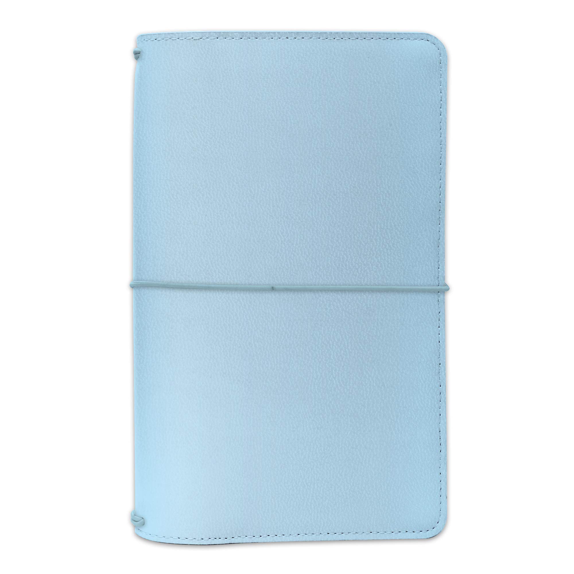 Pukka Pad, Carpe Diem – Refillable Traveler’s Notebook Journal, Writing Diary – Blank and Ruled Notebooks Included, 21.8 x 14 cm, Sky Blue