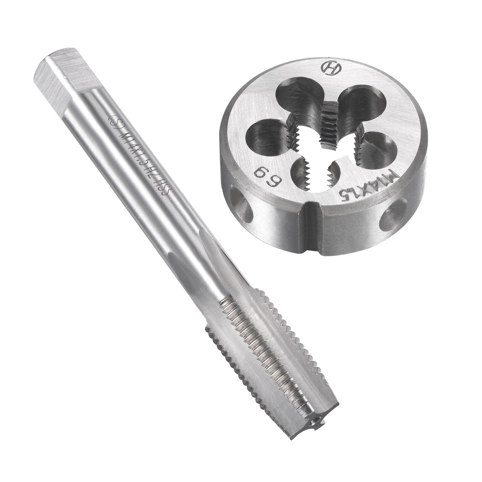 MACHSWON M14 x 1.5mm Metric Tap and Die Set - Machine Thread Screw Tap with Round Threading Die Kit for Thread Repair