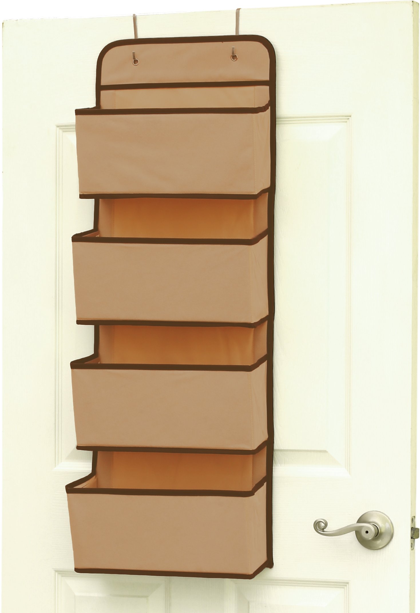 SimpleHouseware 4 Pocket Over the Door Wall Mount Hanging Organizer