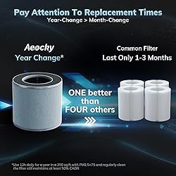 AEOCKY 5-in-1 Air Purifier Replacement Filter for