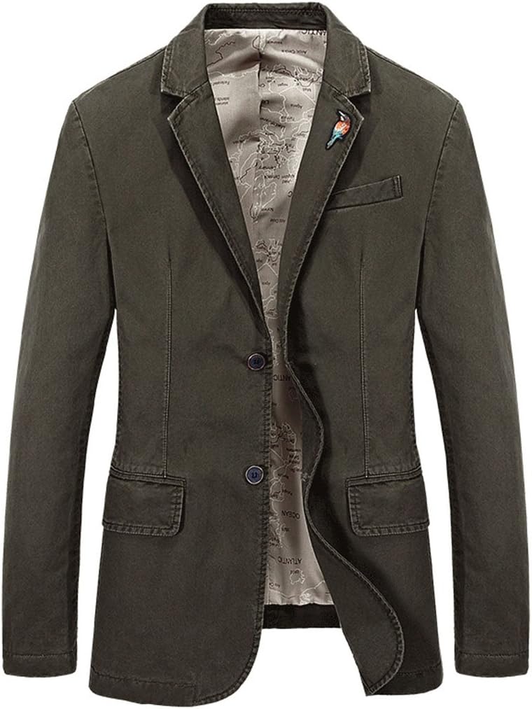 Goorape Men's 2 Button Suit with Sparrow Lapel Pins Slim Fit Casual Blazer Jacket