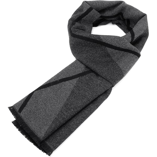 Gelante Classic Men Women Warm Fleece Scarf - 15-2066 Black