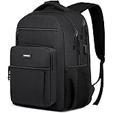 LIBENED School Backpack for Teen Boys and Men - 15.6 Inch Laptop Backpack with USB Charging Port, Anti-Theft, Water-Resistant Sturdy - Ergonomic, Multiple Pockets, College, Black