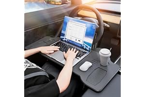 YISUIPU Foldable Car Tray for Tesla Model 3 Model Y,Carbon Fiber Car Food Tray | Laptop Car Desk | Multipurpose Travel Car Accessories (ST-3605)