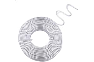 Silver Aluminum Craft Wire 2mm×100FT Bendable Metal Wire 14 Gauge for Jewelry Making DIY Art Projects Floral Fishing Reusable